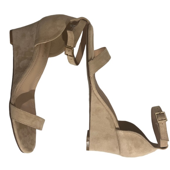 DREAM PAIRS Women's Nude Ankle Strap Low Wedge Sandals Size 7.5 - Picture 7 of 10